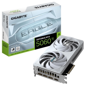 ვიდეო დაფა Gigabyte GV-N506TEAGLEOC_ICE-16GD EAGLE ICE, GeForce RTX5060 Ti, 16GB, 128bit, HDMI, DP, Silver