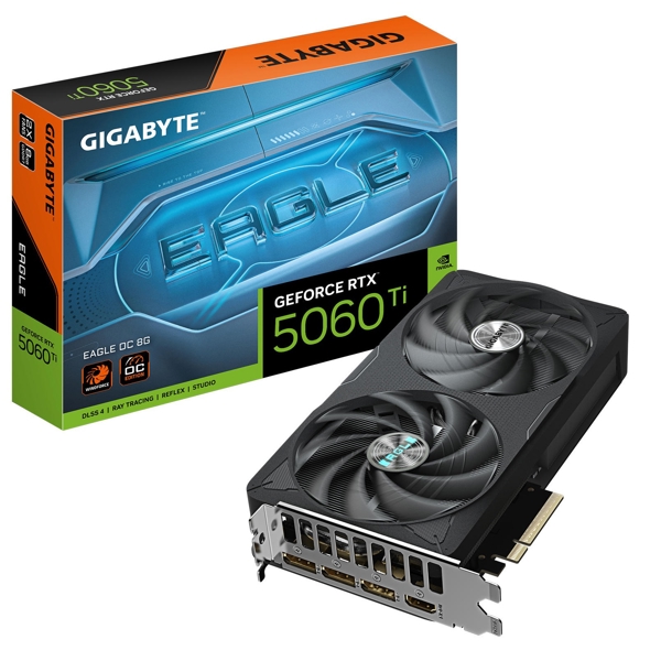 ვიდეო დაფა Gigabyte GV-N506TEAGLE_OC-8GD EAGLE OC, GeForce RTX5060 Ti, 8GB, 128bit, HDMI, DP, Black