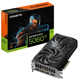 ვიდეო დაფა Gigabyte GV-N506TWF2-8GD WINDFORCE 2, GeForce RTX5060 Ti, 8GB, 128bit, HDMI, DP, Black