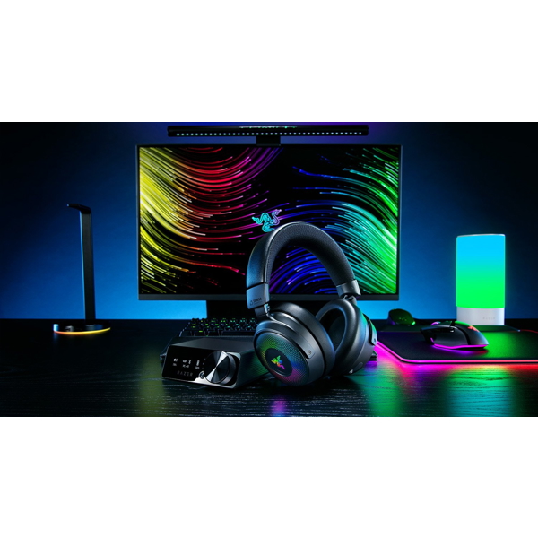 ყურსასმენი Razer RZ04-05160100-R3M1 Kraken V4 Pro, Gaming Headset, RGB, Wireless, Mini-jack, USB-A, Bluetooth, Black