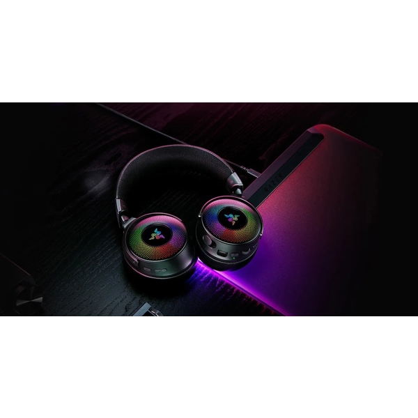ყურსასმენი Razer RZ04-05160100-R3M1 Kraken V4 Pro, Gaming Headset, RGB, Wireless, Mini-jack, USB-A, Bluetooth, Black