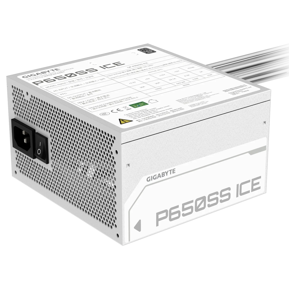 Power Supply Gigabyte GP-P650SS ICE, 650W, 80 Plus Silver, White