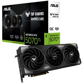 ვიდეო დაფა Asus TUF-RTX5070TI-O16G-GAMING, GeForce RTX5070Ti, 16GB, 256bit, HDMI, DP, Black