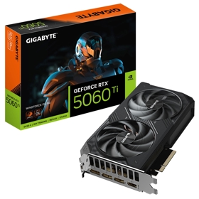 ვიდეო დაფა Gigabyte GV-N506TWF2OC-8GD WINDFORCE OC, GeForce RTX5060 Ti, 8GB, 128bit, HDMI, DP, Black