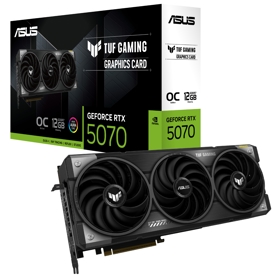 ვიდეო დაფა Asus TUF-RTX5070-O12G-GAMING, GeForce RTX5070, 12GB, 192bit, HDMI, DP, Black