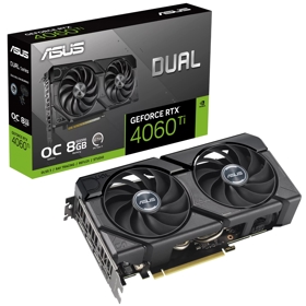 ვიდეო დაფა Asus DUAL-RTX4060TI-O8G-EVO, GeForce RTX4060Ti EVO, 8GB, 128bit, HDMI, DP, Black