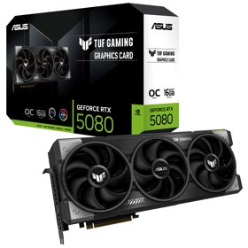 ვიდეო დაფა Asus TUF TUF-RTX5080-O16G-GAMING, GeForce RTX5080, 16GB, 256bit, HDMI, DP, Black