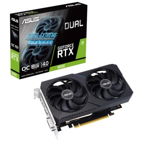 ვიდეო დაფა Asus DUAL-RTX3050-O8G-V2, GeForce RTX3050, 8GB, 128bit, HDMI, DP, Black