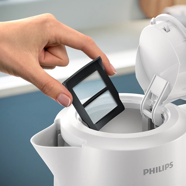 ელექტრო ჩაიდანი Philips HD9411/00, 2200W, 1.7L, Electric Kettle, White