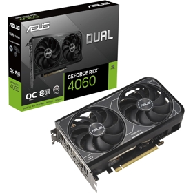 ვიდეო დაფა Asus DUAL-RTX4060-O8G-V2, GeForce RTX4060, 8GB, 128bit, HDMI, DP, Black
