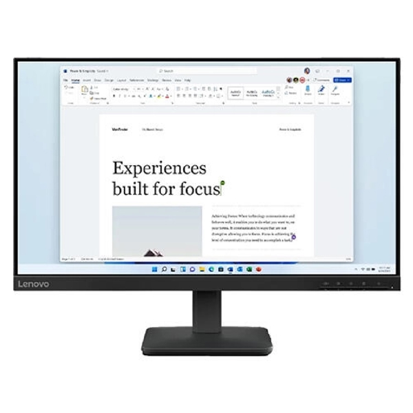Monitor Lenovo 68C2KAC1EU L24-4e, 23.8", FHD, IPS, HDMI, VGA, Black