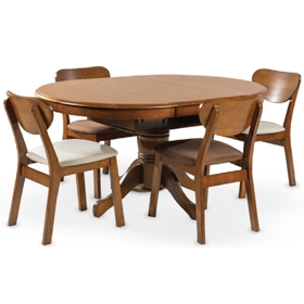 Table Set RH RH7113EXTW+4RH367C, Brown