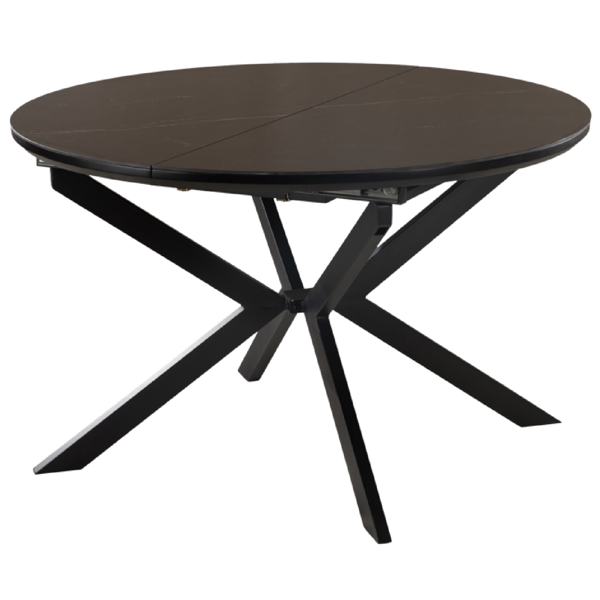 Table Set Comfort Room GDT2020-Q120B+4RH367C-BL, Black