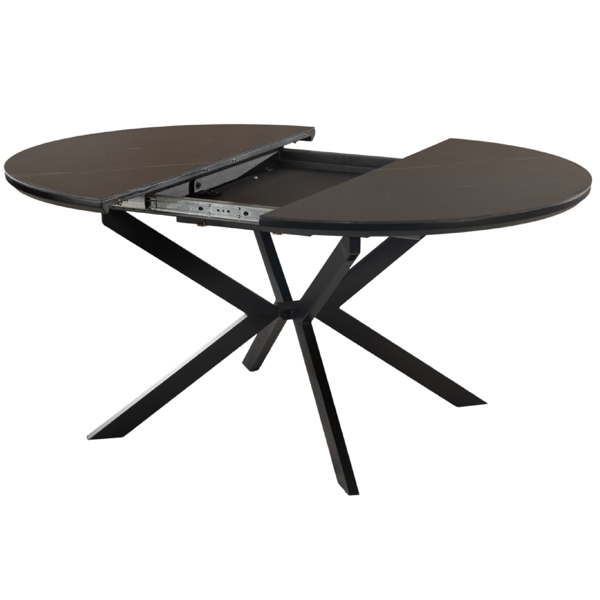 Table Set Comfort Room GDT2020-Q120B+4RH367C-BL, Black