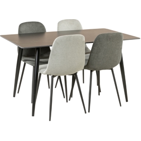 Table Set Comfort Room GDT014-B+2+2GDC409, Brown