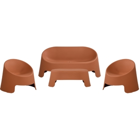 პლასტმასის სამეული Comfort Room 1856SET-ORANGE, Plastic Furniture Set, Orange