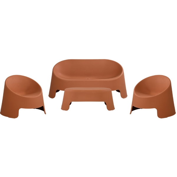 პლასტმასის სამეული Comfort Room 1856SET-ORANGE, Plastic Furniture Set, Orange