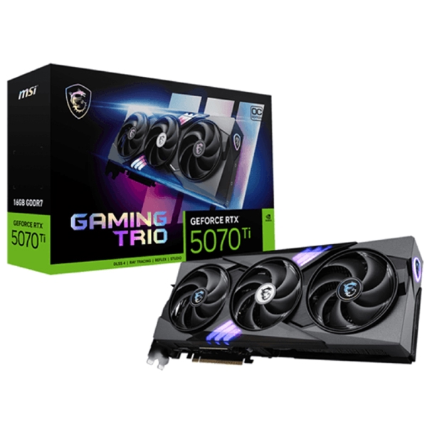ვიდეო დაფა MSI 912-V531-286 Gaming Trio, GeForce RTX5070Ti 16GB, 256bit, HDMI, DP, Black