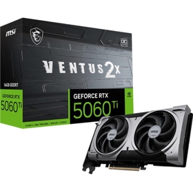 ვიდეო დაფა MSI 912-V535-005 Ventus 2X, GeForce RTX5060Ti, 16GB, 128bit, HDMI, DP, Grey