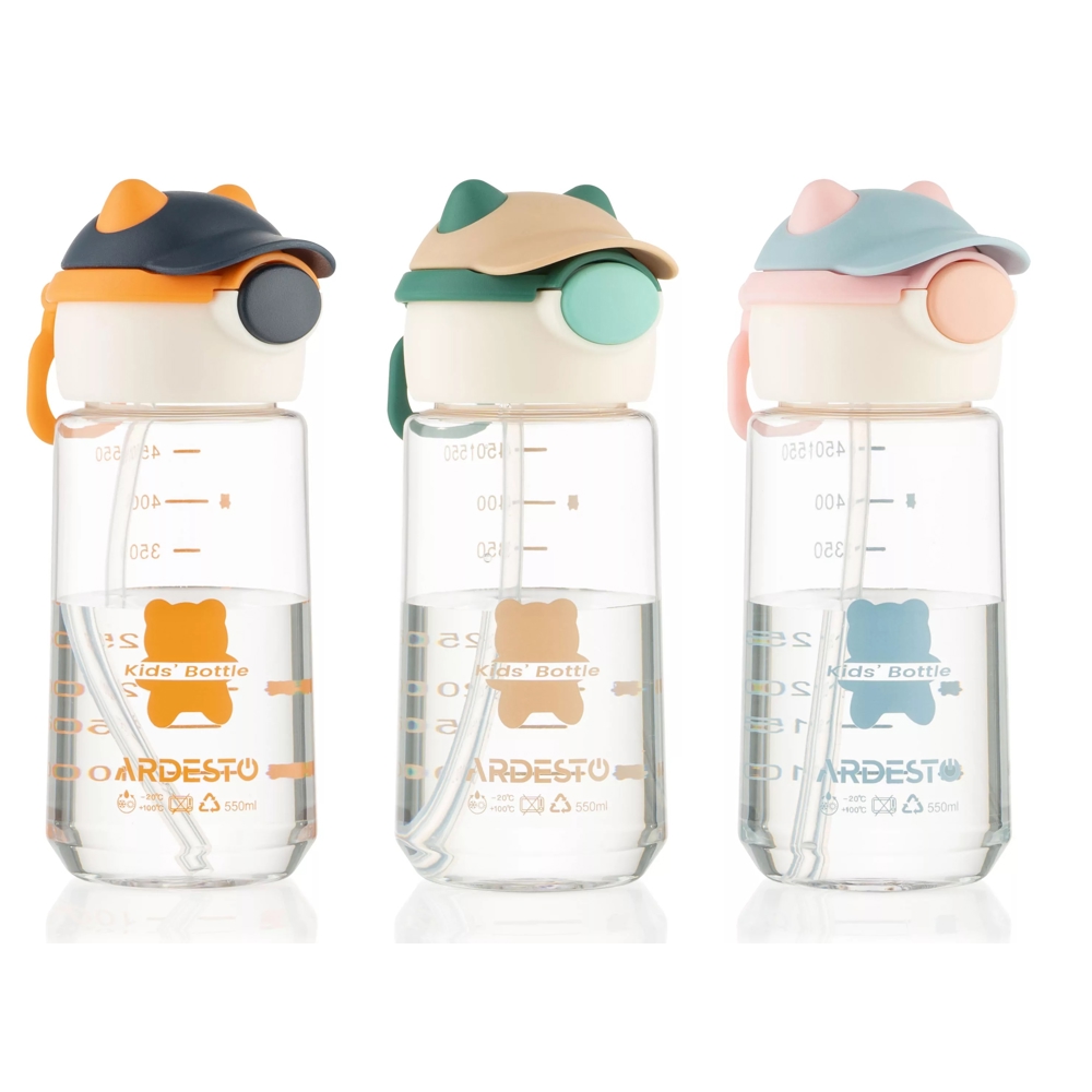 Water Bottle Ardesto AR2255BB Bear, 0.55l, Pink