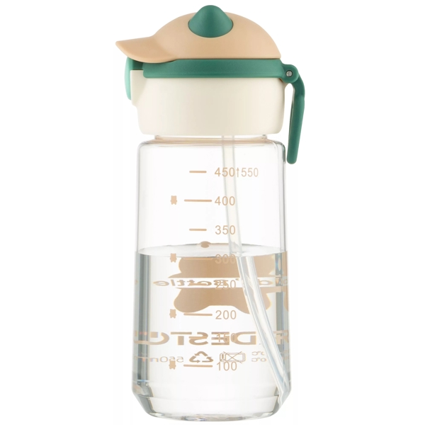 წყლის ბოთლი Ardesto AR2255BE Bear, 550ml, Water Bottle, Green