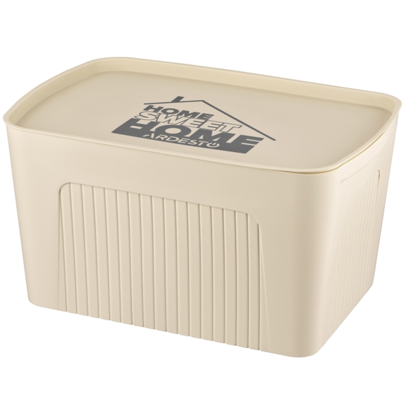 Storage Box With Lid Ardesto ARHC2523B, 23L, Beige