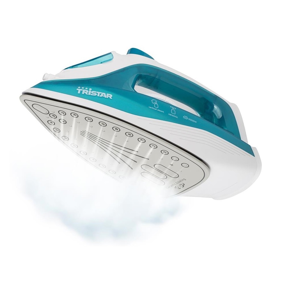 ორთქლის უთო Tristar ST-8300, 2000W, 210Ml, Steam iron, White/Green