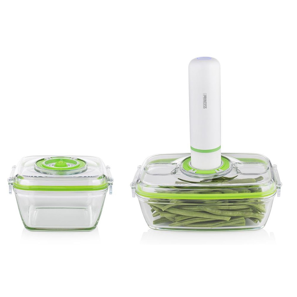 ვაკუუმის ნაკრები Princess 492985, Handheld Vacuum Sealer Set, White/Green