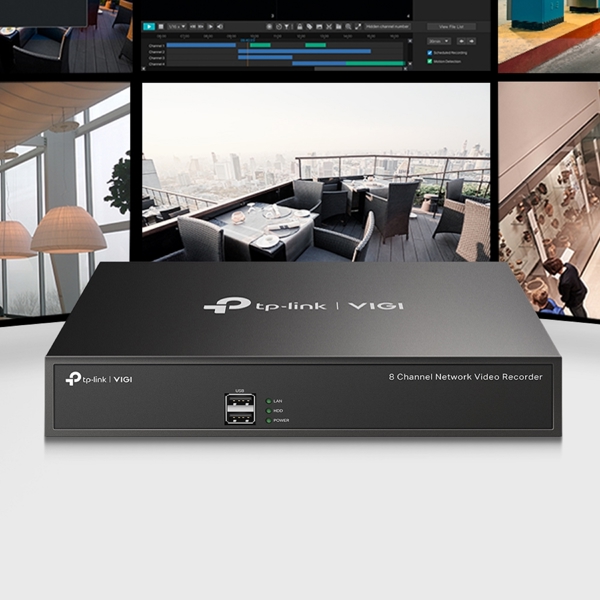Network Video Recorder TP-Link VIGI NVR1008H, 8-Ch, Black