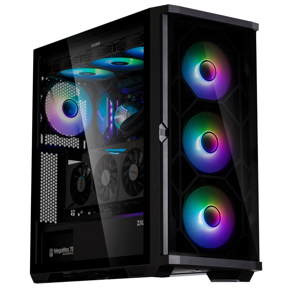 ქეისი Zalman Z10 DUO, Computer Case, MidT, Micro-ATX, Mini-ITX, 2x USB 3.0, 1x USB Type-C, Black