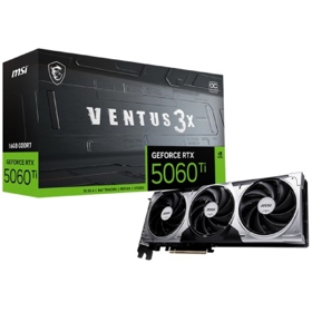 Graphic Card MSI 912-V812-077 VENTUS 3X, GeForce RTX5060Ti, 16GB, 128bit, HDMI, DP, Black