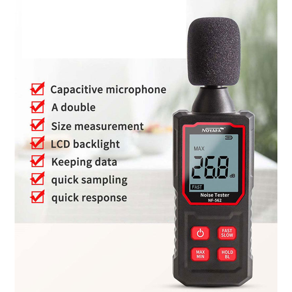 Digital Sound Level Meter Noyafa NF-562, Black