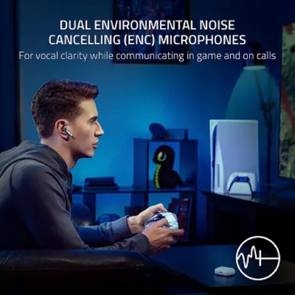 ყურსასმენი Razer RZ12-03820300-R3G1 Hammerhead HyperSpeed, Earbuds, Wireless, Bluetooth, USB, White
