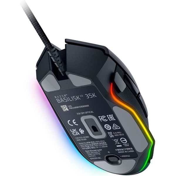 მაუსი Razer RZ01-05230100-R3M1 Basilisk V3 35K, Wired, USB, Gaming Mouse, Black