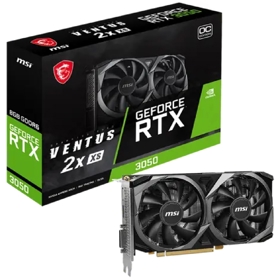 ვიდეო დაფა MSI 912-V809-4287 VENTUS 2X XS 8G OC, GeForce RTX3050, 8GB, 128bit, HDMI, DP, Silver