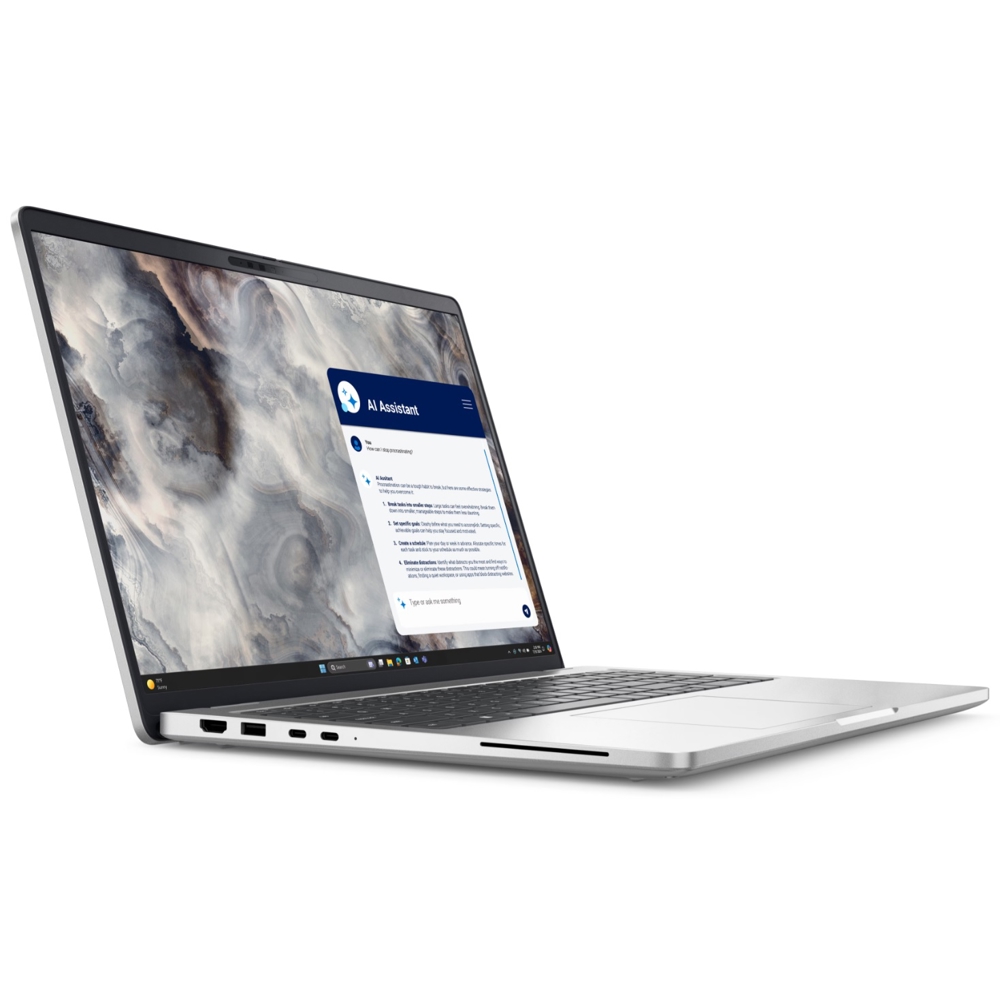 ნოუთბუქი Dell Pro 16 Plus PB16250, 16", Ultra 5-235U, 16GB, 512GB SSD, Integrated, W11P, Silver
