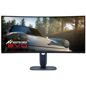 მონიტორი Dell 210-BRTW 34 Alienware AW3425DW, 34.2", Curved Monitor, 4K WQHD, QD-OLED, DP, HDMI, USB, USB-C, Blue