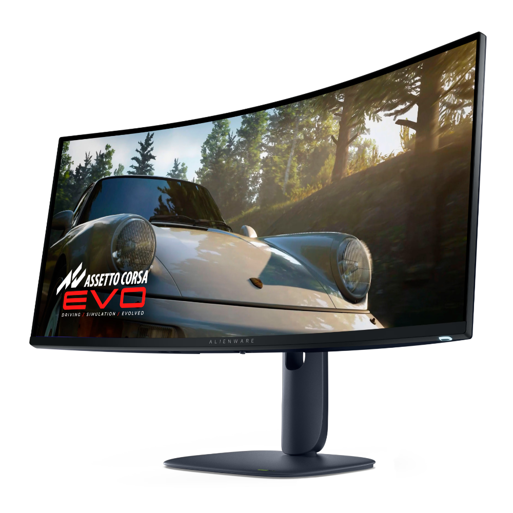 Curved Monitor Dell 210-BRTW 34 Alienware AW3425DW, 34.2", 4K WQHD, QD-OLED, DP, HDMI, USB, USB-C, Blue