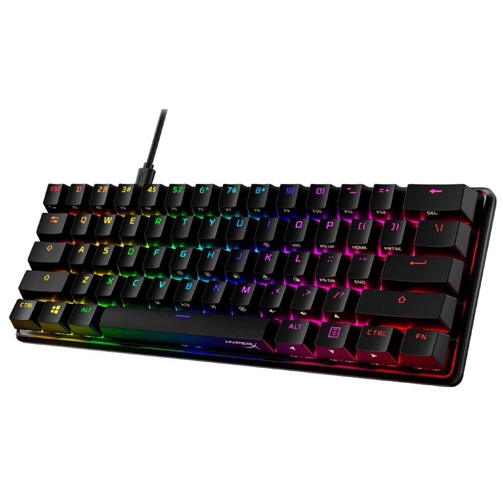 კლავიატურა HyperX 4P5N4AA Alloy Origins 60, Wired, RGB, USB, Mechanical Gaming Keyboard, Black