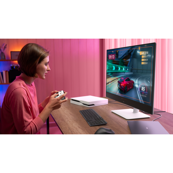 მონიტორი Dell 210-BRVT 32 Plus S3225QC, 31.6", Monitor, 4K UHD, QD OLED, HDMI, USB-C, White