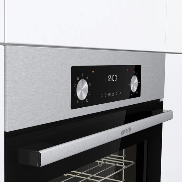 ჩასაშენებელი ელექტრო ღუმელი Gorenje BO6737E02NX, 2900W, 73L, Built-In Electric Oven, Black/Silver