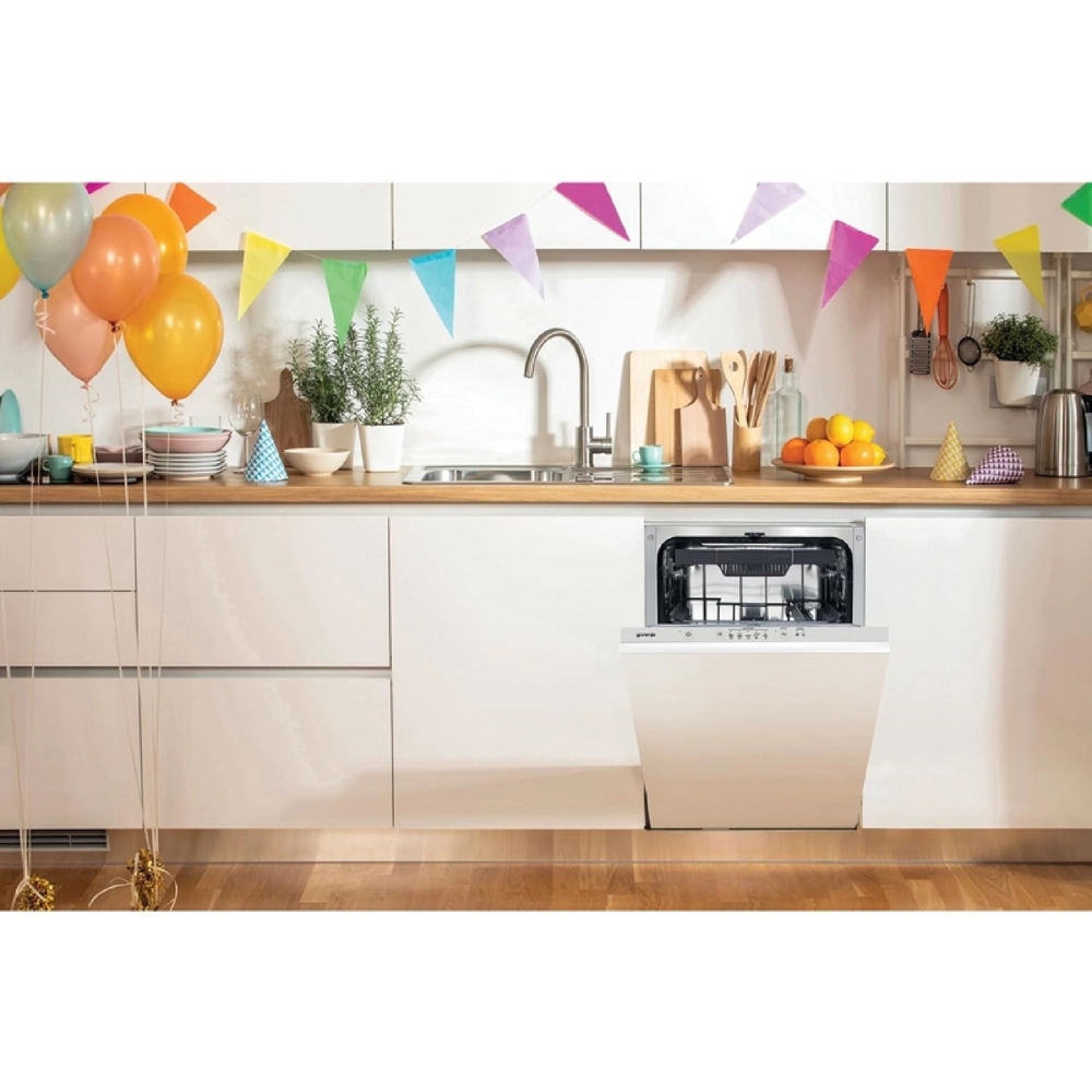 ჩასაშენებელი ჭურჭლის სარეცხი მანქანა Gorenje GV520E10, A, 47Db, Built-In Dishwasher, White