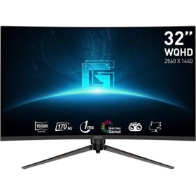 მონიტორი MSI 9S6-3DB44H-040 G32CQ5P, 31.5", Curved Monitor, WQHD, VA, HDMI, DP, Black