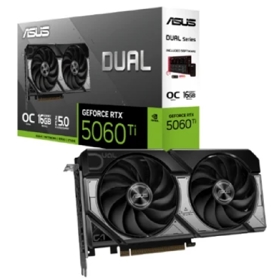 ვიდეო დაფა Asus 90YV0MH0-M0NA00 Dual OC, GeForce RTX5060Ti, 16GB, 128bit, DP, HDMI, Black