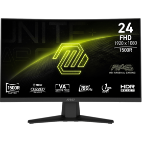 მონიტორი MSI 9S6-3BB31H-027 MAG 244C, 23.6", Curved Monitor, FHD, VA, HDMI, DP, Black