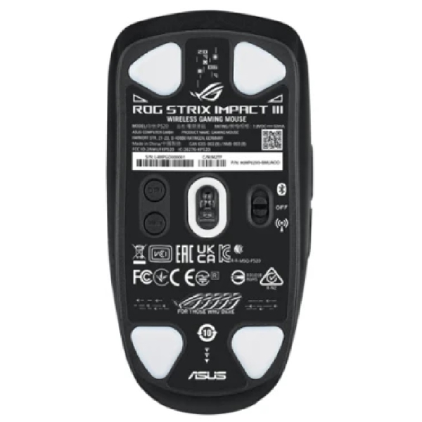 მაუსი Asus 90MP03D0-BMUA00 ROG Strix Impact III, Wireless, BT, USB, Mouse, Black