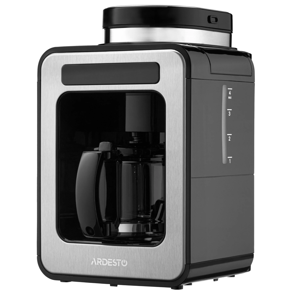 ყავის აპარატი Ardesto FCM-DG064, 600W, 0.5L, Coffee Machine, Black/Silver