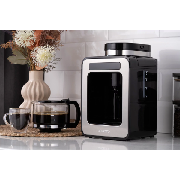 Coffee Machine Ardesto FCM-DG064, 600W, 0.5L, Black/Silver