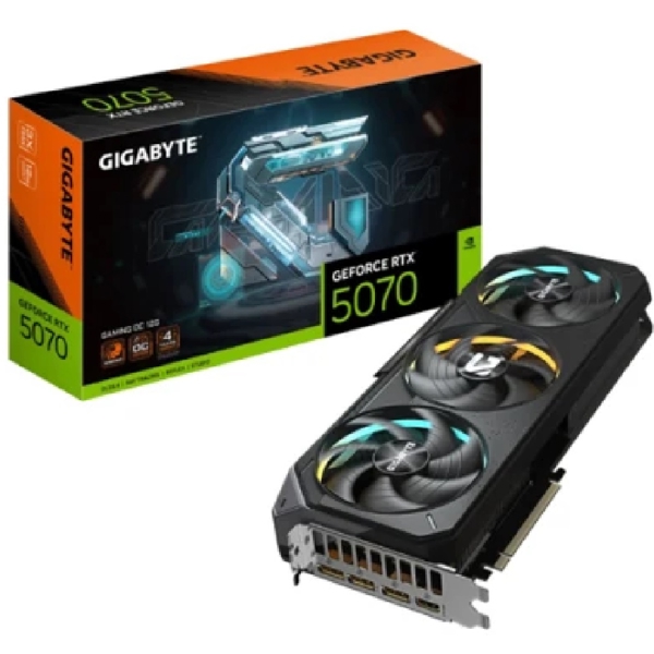 ვიდეო დაფა Gigabyte GV-N5070GAMING OC-12GD, GeForce RTX5070, 12GB, 192bit, HDMI, DP, Black