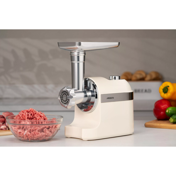 Meat Grinder Ardesto MGK-1800B, 1800W, Beige/Silver